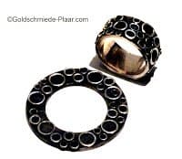 Ring und Scheibe in Silber passend zu Deja-vu Uhr