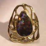 filigraner Ring Gelbgold Opal