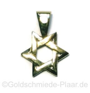 Davidstern aus Altgold als Anhänger