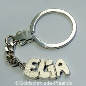 Schlüsselanhänger mit Vornamen aus Silber