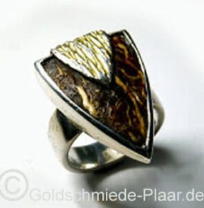 Ring aus Silber mit Kokosnuss