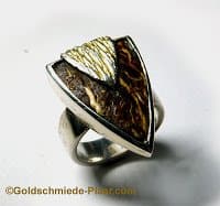 Silber-Ring mit Kokosnuss