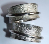 Schwärzen von Silber - Ringe in Weiß