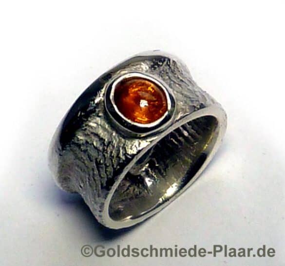 Silber-Ring mit Spessartin (Granat)
