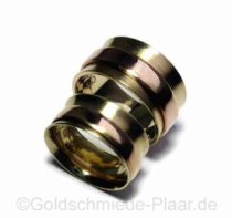 Trauring Kopie, Rollringe Rot- u Gelbgold, der Herrenring wurde nachgefertigt